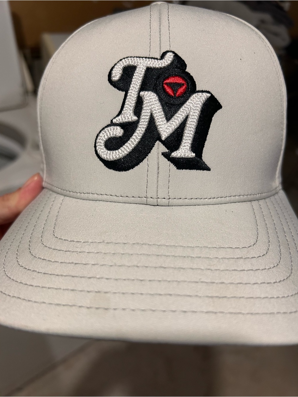 Light Gray Embroidered TM Logo Baseball Cap